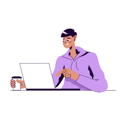 Ilustración de hombre revisando sus permisos aprobados
